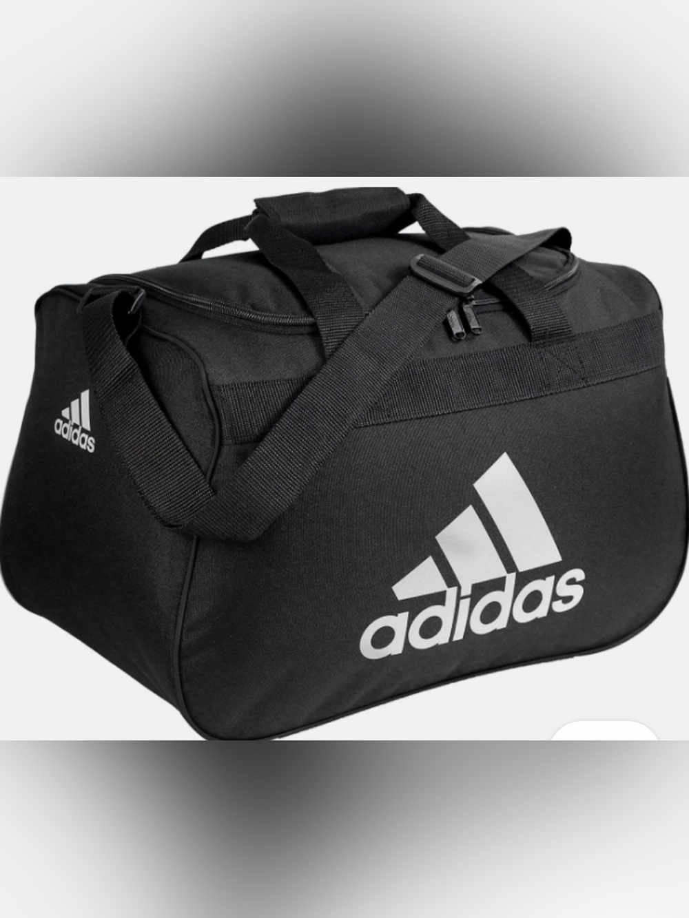 adidas Black Duffel with White Logo and Adjustable Strap. Diablo II small